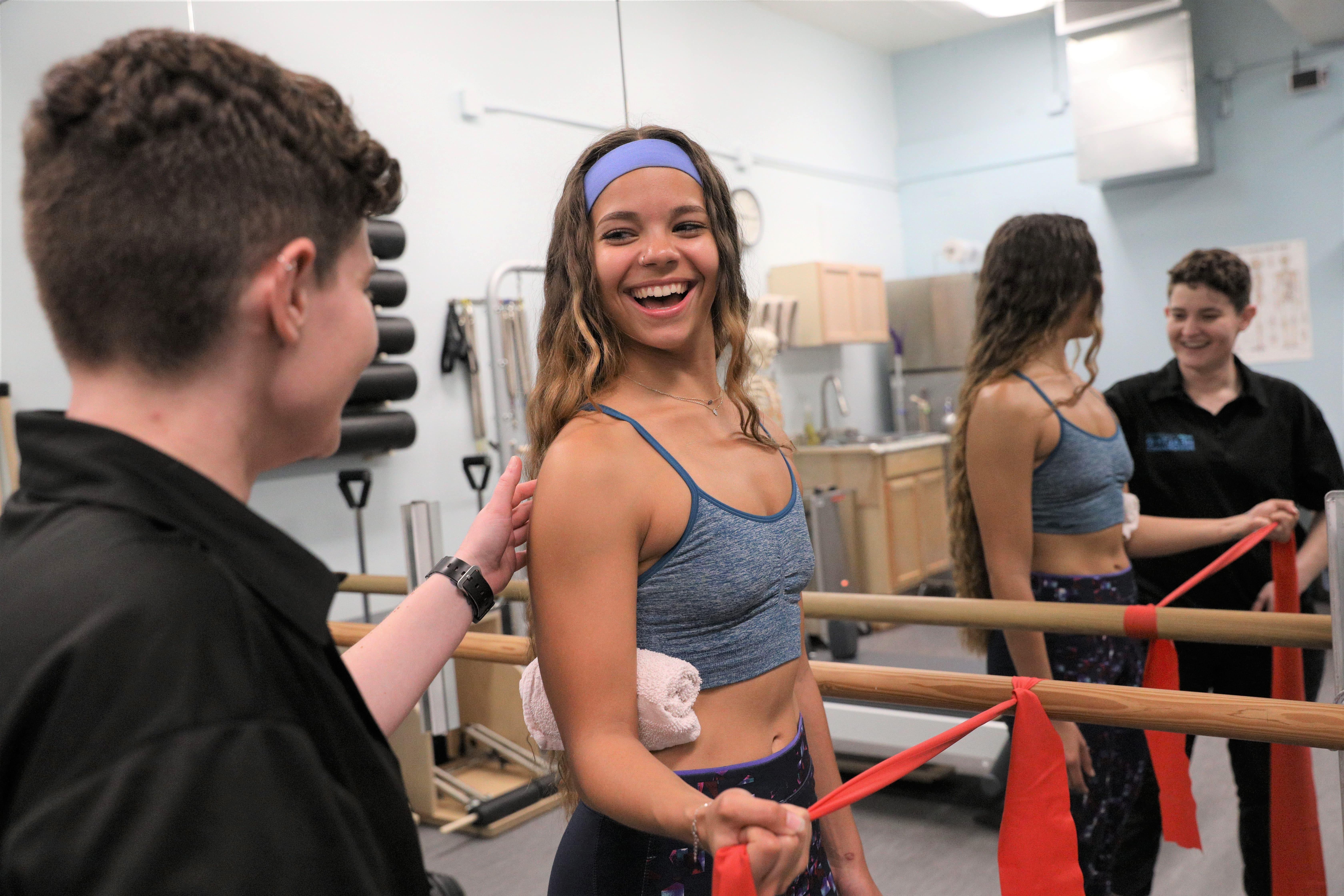 Girl working out